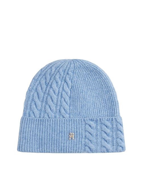 Cappellino in misto lana/alpaca celeste Tommy Hilfiger | AW0AW17784C2B